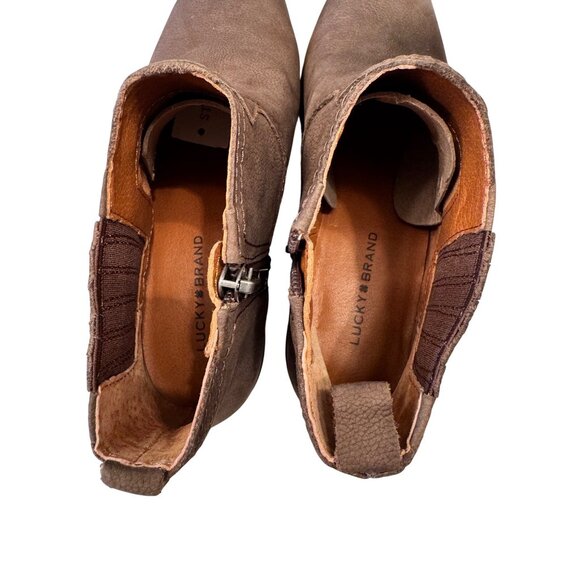 Lucky Brand Hikalli Size 6 EU 36.5 Brown Bootie Western Shoe NWOB Ankle Boot - Picture 6 of 11